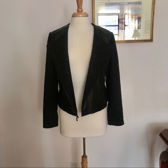 Laundry by Shelli Segal black leather jacket - Picture 6 of 8